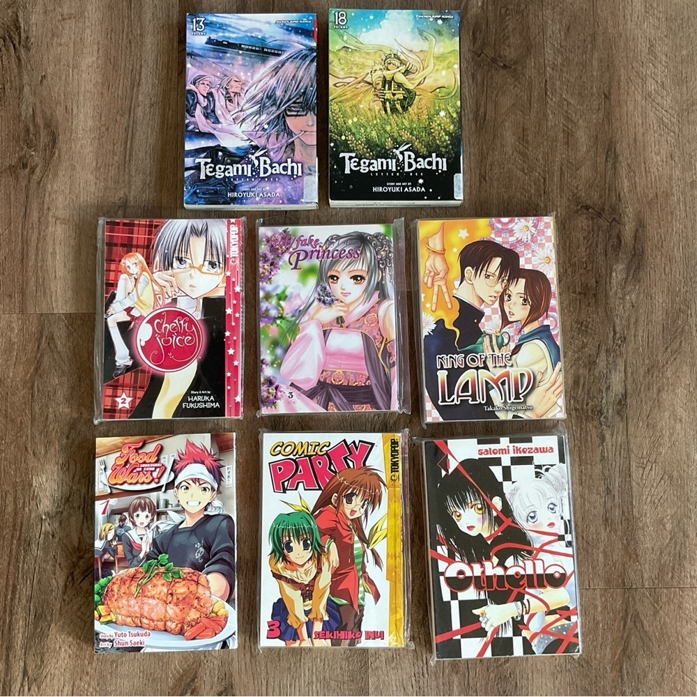 Mixed Manga Lot of 8 Books Tokyo Pop Viz Go Comi Shonenjump Ballantine Romance